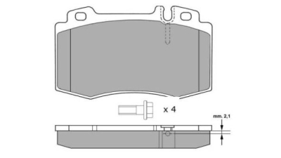 Placute frana fata Mercedes Sl (R230), 10.2001-01.2012, marca SRLine S70-0198