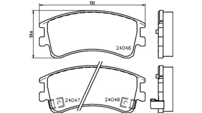 Placute frana fata Mazda 6 (Gg), 06.2002-12.2008, marca SRLine S70-0203