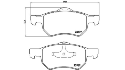 Placute frana fata Chrysler Voyager 4 (Rg, Rs), 09.1999-12.2008, marca SRLine S70-0208