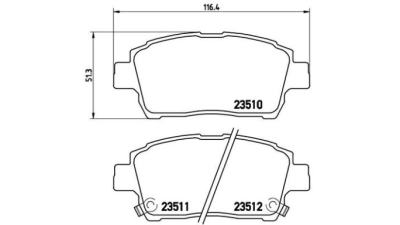 Placute frana fata Toyota Celica (Zzt23), 08.1999-03.2006, marca SRLine S70-0210