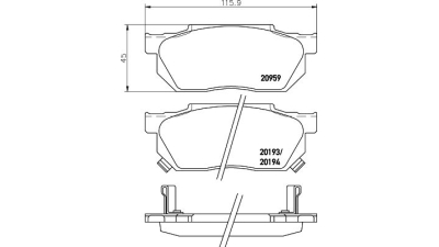 Placute frana fata Honda Civic 5 Hatchback (Eg), 10.1991-11.1995, marca SRLine S70-0211
