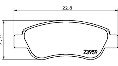 Placute frana fata Peugeot 108, 05.2014-, marca SRLine S70-0214