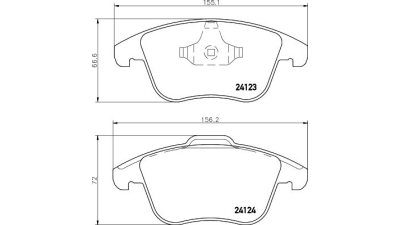 Placute frana fata Volvo S80 2 (As), 03.2006-, marca SRLine S70-0224