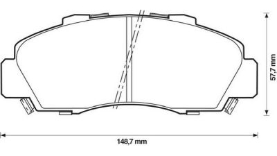 Placute frana fata Honda Accord 4 Aerodeck (Cb), 09.1989-12.1993, marca SRLine S70-0225