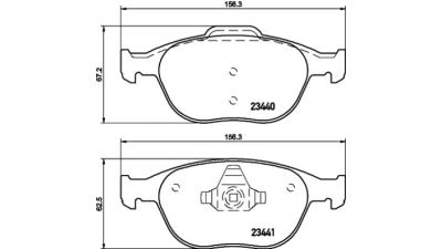 Placute frana fata Ford Focus (Daw, Dbw), 10.1998-12.2007, marca SRLine S70-0229