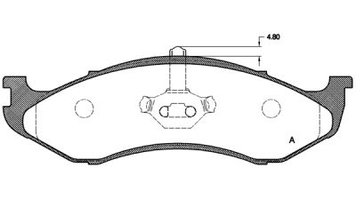 Placute frana fata Jeep Cherokee (Xj), 09.1983-09.2001, marca SRLine S70-0255