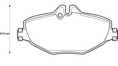 Placute frana fata Mercedes Clasa E (W211), 03.2002-03.2009, marca SRLine S70-0258
