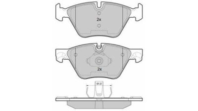 Placute frana fata Bmw Seria 1 (E81), 09.2006-12.2011, marca SRLine S70-0266
