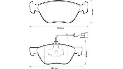 Placute frana fata Alfa Romeo 156 Sportwagon (932), 01.2000-05.2006, marca SRLine S70-0274