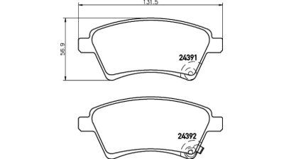 Placute frana fata Suzuki Sx4 (Ey, Gy), 06.2006-, marca SRLine S70-0277