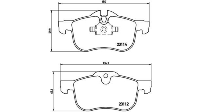 Placute frana fata Rover/Mg 75 Tourer (Rj), 08.2001-06.2006, marca SRLine S70-0278