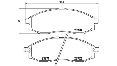 Placute frana fata Nissan Murano (Z50), 08.2003-09.2008, marca SRLine S70-0279