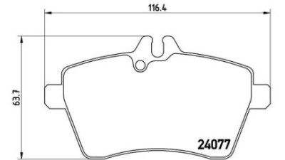Placute frana fata Mercedes Clasa A (W169), 09.2004-06.2012, marca SRLine S70-0296