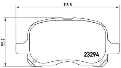 Placute frana fata Toyota Corolla Compact (E11), 04.1997-01.2002, marca SRLine S70-0304