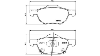 Placute frana fata Honda Accord 7 (Cl), 01.2003-09.2012, marca SRLine S70-0317