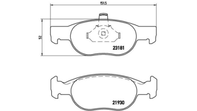 Placute frana fata Fiat Punto (176), 09.1993-09.1999, marca SRLine S70-0330