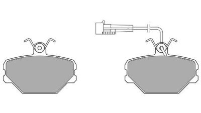 Placute frana fata Fso Polonez Ii, 08.1988-08.1992, marca SRLine S70-0335