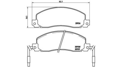 Placute frana fata Renault Trafic Bus (T5, T6, T7), 03.1980-04.1989, marca SRLine S70-0389