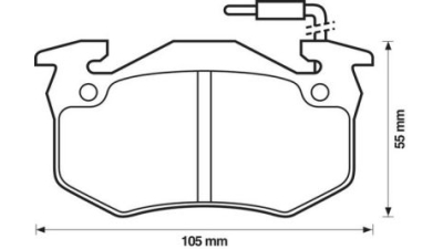 Placute frana fata Renault Clio 1 (B/C57, 5/357), 05.1990-09.1998, marca SRLine S70-0391