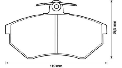 Placute frana fata Audi 100 (43, C2), 06.76-07.1982, marca SRLine S70-0392