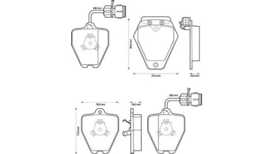 Placute frana fata Audi 100 (4a, C4), 12.1990-07.1994, marca SRLine S70-0423