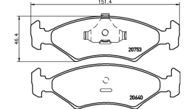 Placute frana fata Ford Fiesta 4 (Ja, Jb), 08.1995-09.2002, marca SRLine S70-0428