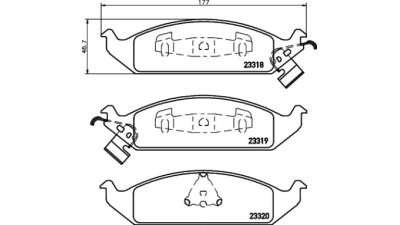 Placute frana fata Chrysler Stratus (Ja), 09.1994-04.2001, marca SRLine S70-0432