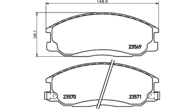 Placute frana fata Ssangyong Actyon I, 11.2005-, marca SRLine S70-0436