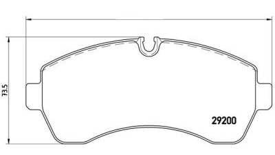 Placute frana fata Volkswagen Crafter 30-50 Platforma (2f), 04.2006-12.2016, marca SRLine S70-0446