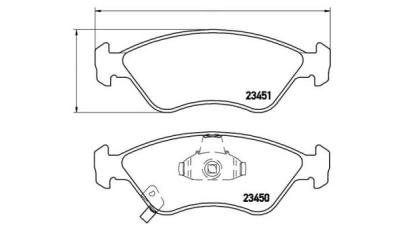Placute frana fata Kia Clarus (K9a), 05.1996-11.2001, marca SRLine S70-0450
