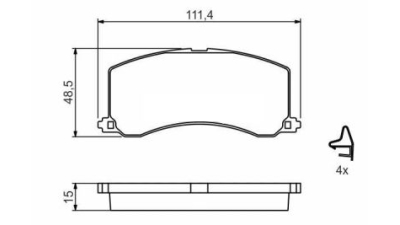 Placute frana fata Suzuki Baleno Hatchback (Eg), 03.1995-05.2002, marca SRLine S70-0457
