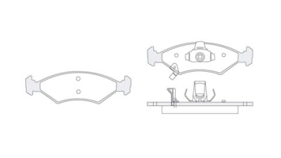 Placute frana fata Kia Retona (Ce), 06.1999-, marca SRLine S70-0466