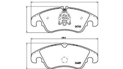 Placute frana fata Audi A4 (8k2, B8), 11.2007-12.2015, marca SRLine S70-0475