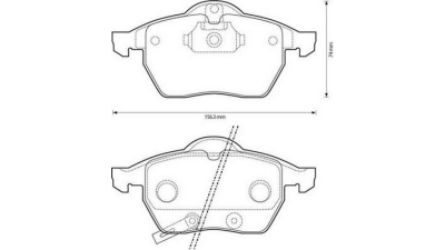 Placute frana fata Opel Astra G Cabriolet (F67), 03.2001-10.2005, marca SRLine S70-0481