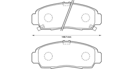 Placute frana fata Honda Civic 8 Sedan (Fd, Fa), 09.2005-, marca SRLine S70-0483