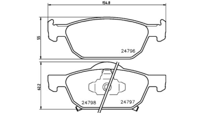 Placute frana fata Honda Accord 8 (Cu), 06.2008-, marca SRLine S70-0511