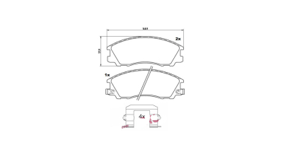 Placute frana fata Hyundai Terracan (Hp), 06.2001-03.2008, marca SRLine S70-0532