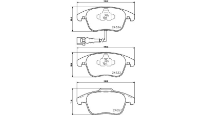 Placute frana fata Seat Alhambra (710, 711), 06.2010-, marca SRLine S70-0534
