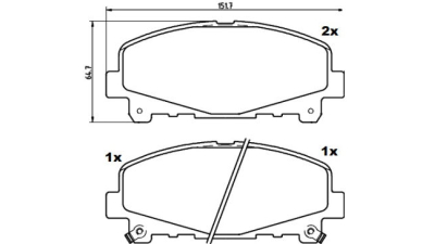 Placute frana fata Honda Accord 8 (Cu), 06.2008-, marca SRLine S70-0544