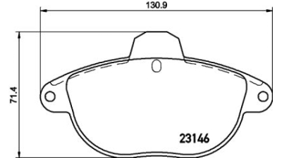 Placute frana fata Citroen Xantia (X1), 03.1993-07.1999, marca SRLine S70-0546
