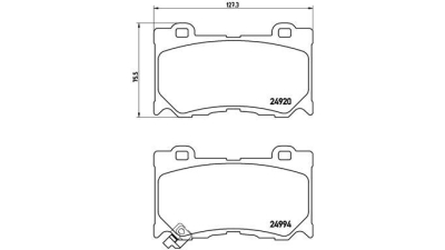Placute frana fata Infiniti Fx, 07.2008-, marca SRLine S70-0555