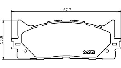 Placute frana fata Toyota Camry (Mcv3, Acv3, Xv3), 08.2001-11.2006, marca SRLine S70-0558