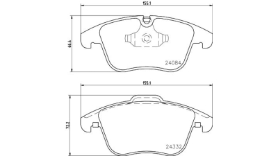 Placute frana fata Peugeot 407 Sw (6e), 05.2004-, marca SRLine S70-0560