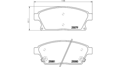 Placute frana fata Opel Astra J, 12.2009-, marca SRLine S70-0561