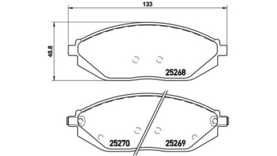 Placute frana fata Chevrolet Spark (M300), 12.2009-, marca SRLine S70-0563