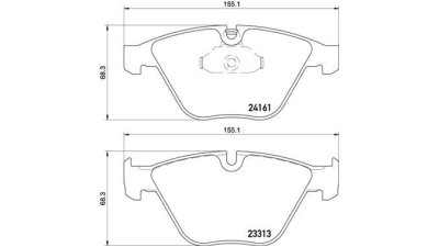 Placute frana fata Bmw Seria 3 (E90), 02.2004-12.2011, marca SRLine S70-0587