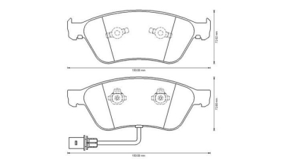 Set placute frana punte fata Audi A6 (C6), 05.2004-03.2011, A8, 1994-2010; VW Phaeton 2002-2016; marca SRLine S70-0591