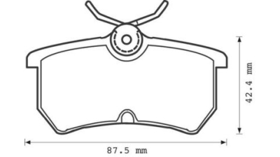 Placute frana spate Ford Fiesta 5 (Jh, Jd), 11.2001-03.2010, marca SRLine S70-1059