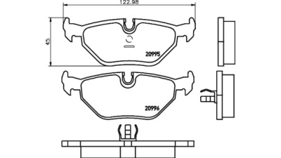 Placute frana spate Bmw Seria 3 (E30), 09.1982-03.1992, marca SRLine S70-1081