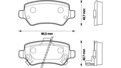 Placute frana spate Peugeot Partner Caroserie (5), 04.1996-12.2015, marca SRLine S70-1082